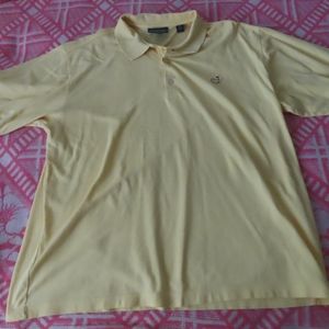 Masters Collection Polo Shirt XL yellow Golf 60s Two Ply Mercerized Cotton